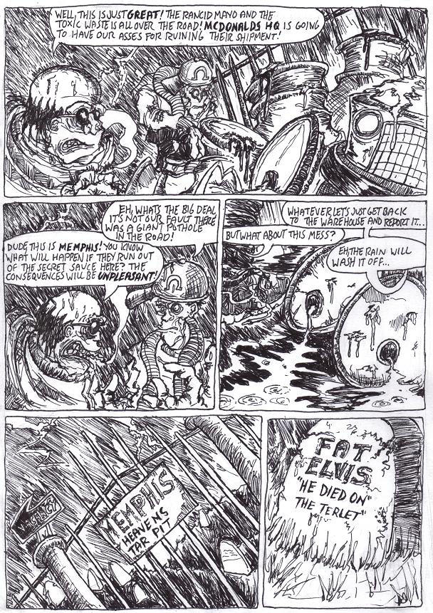 Elvis Lives Sample Page by FreakshowComics
