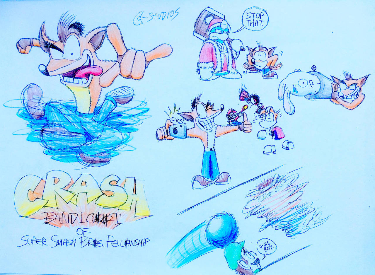 Crash Bandicoot of SSBF by C-Studios
