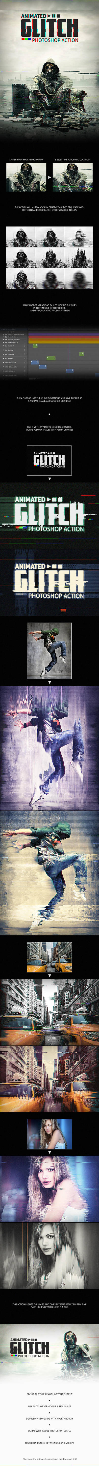 Animated Glitch - Photoshop Action by NuwanP