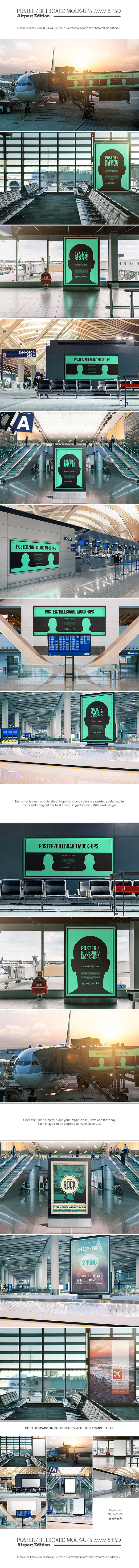 Poster / Billboard Mock-ups - Airport Edition by NuwanP