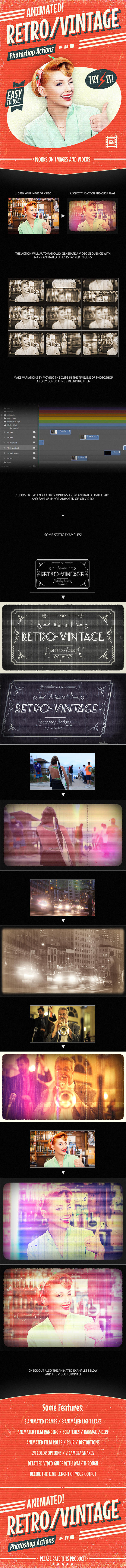 Animated Retro Vintage Film - Photoshop Actions by NuwanP