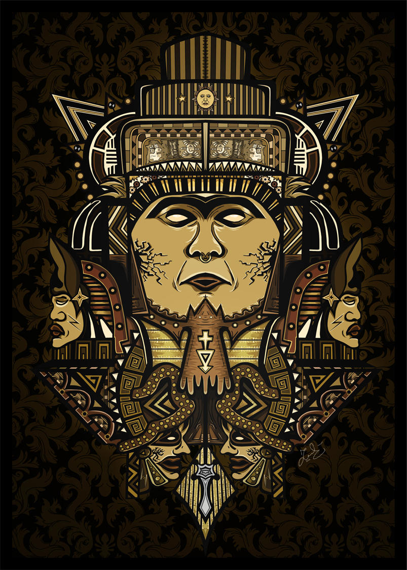 Aztec Lord illustration by sologfx