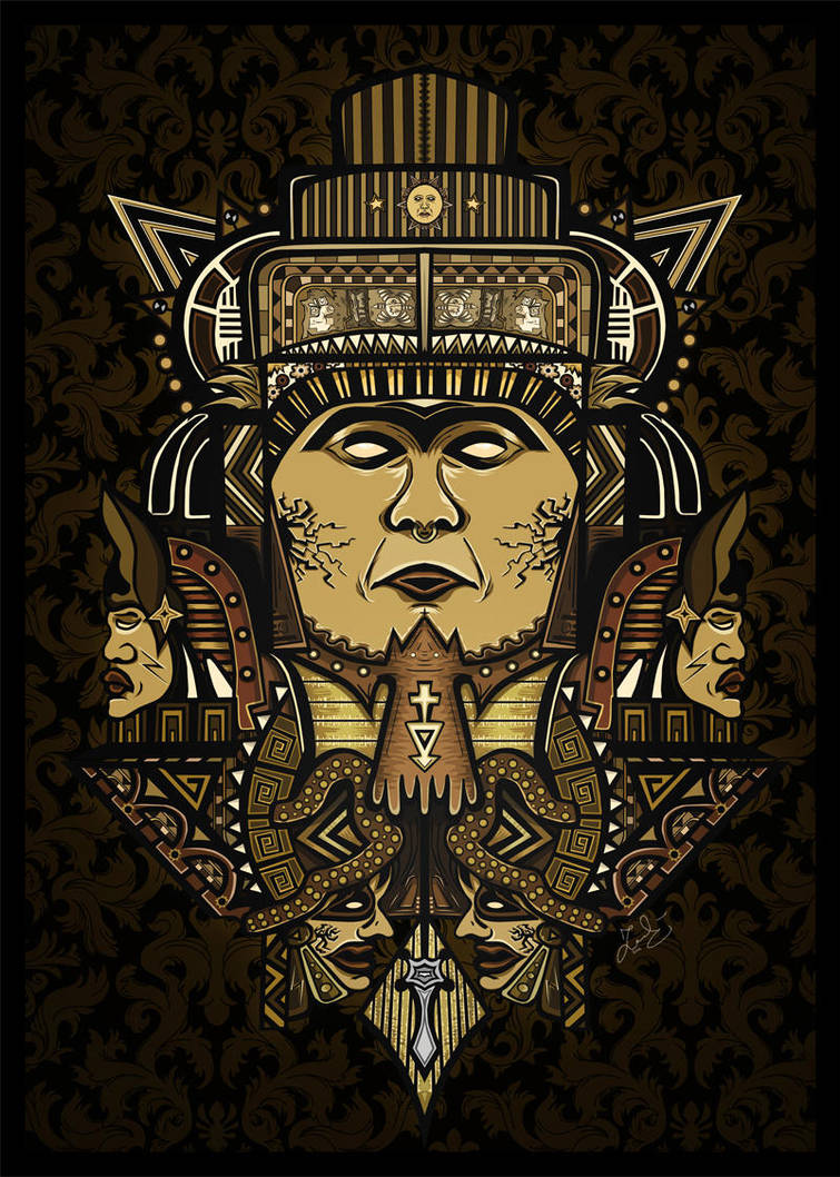 Aztec Lord illustration by sologfx
