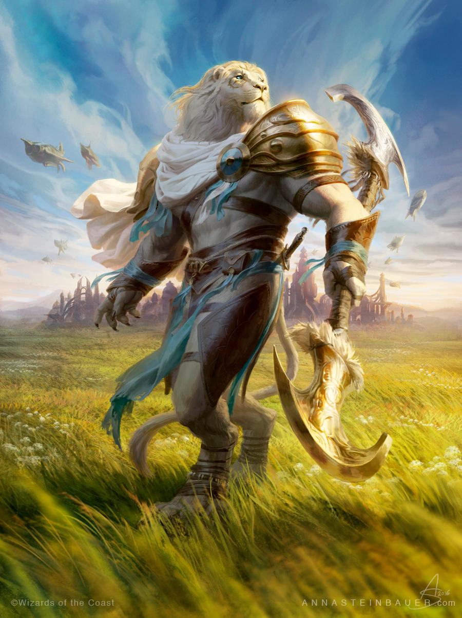MtG Ajani, Valiant Protector by depingo