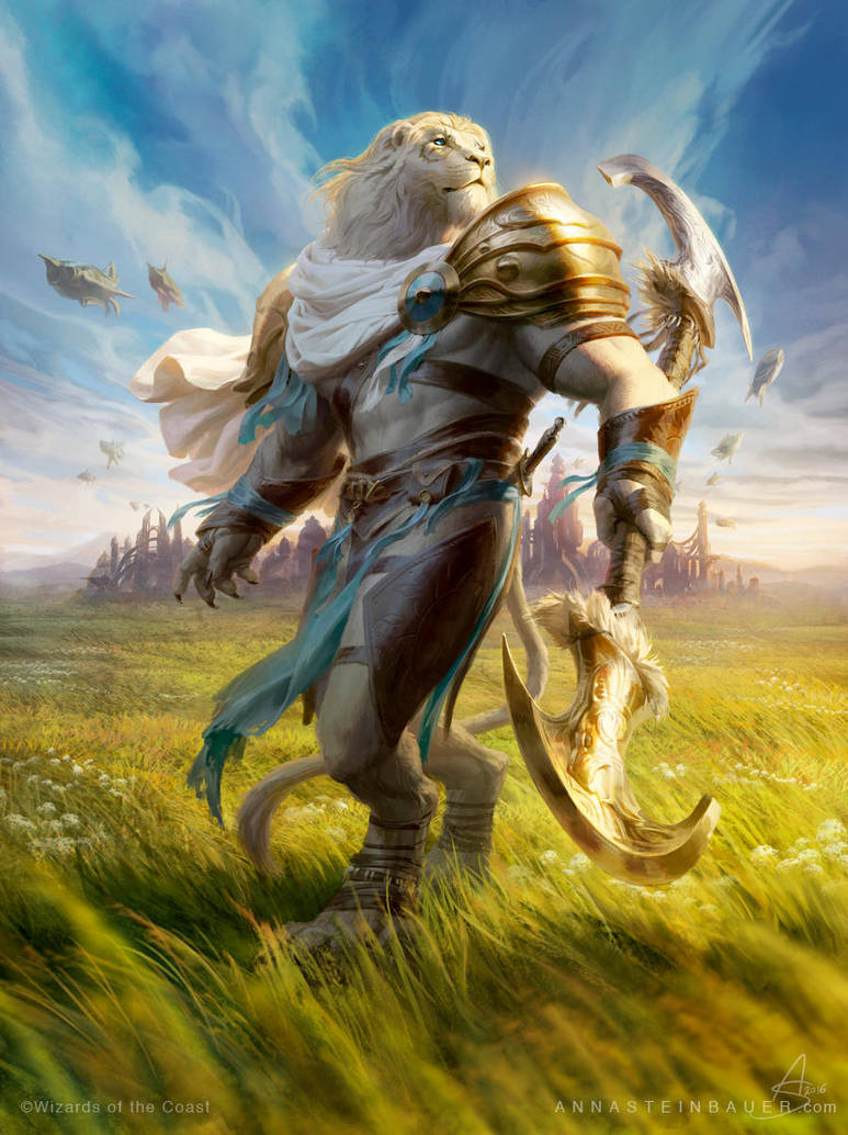 MtG Ajani, Valiant Protector by depingo
