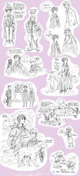 sherlock+hp crossover doodles by Clicio
