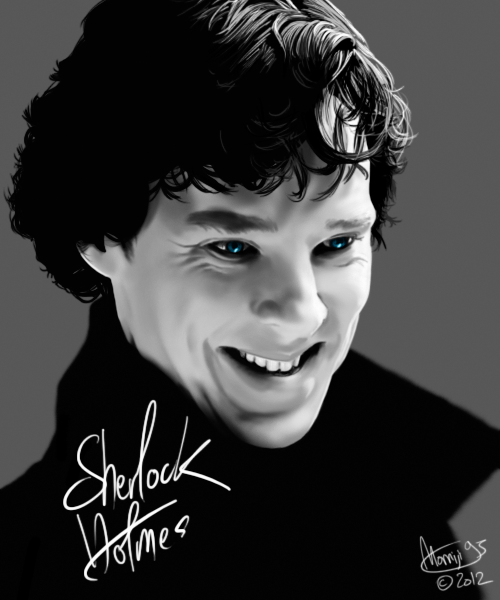 Sherlock's smile by Momiji95