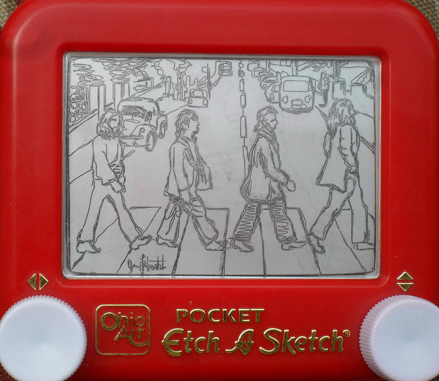 Abbey Road Etch a Sketch by pikajane