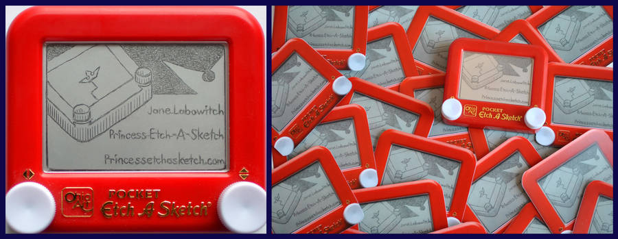 Etch A Sketch Business Card by pikajane