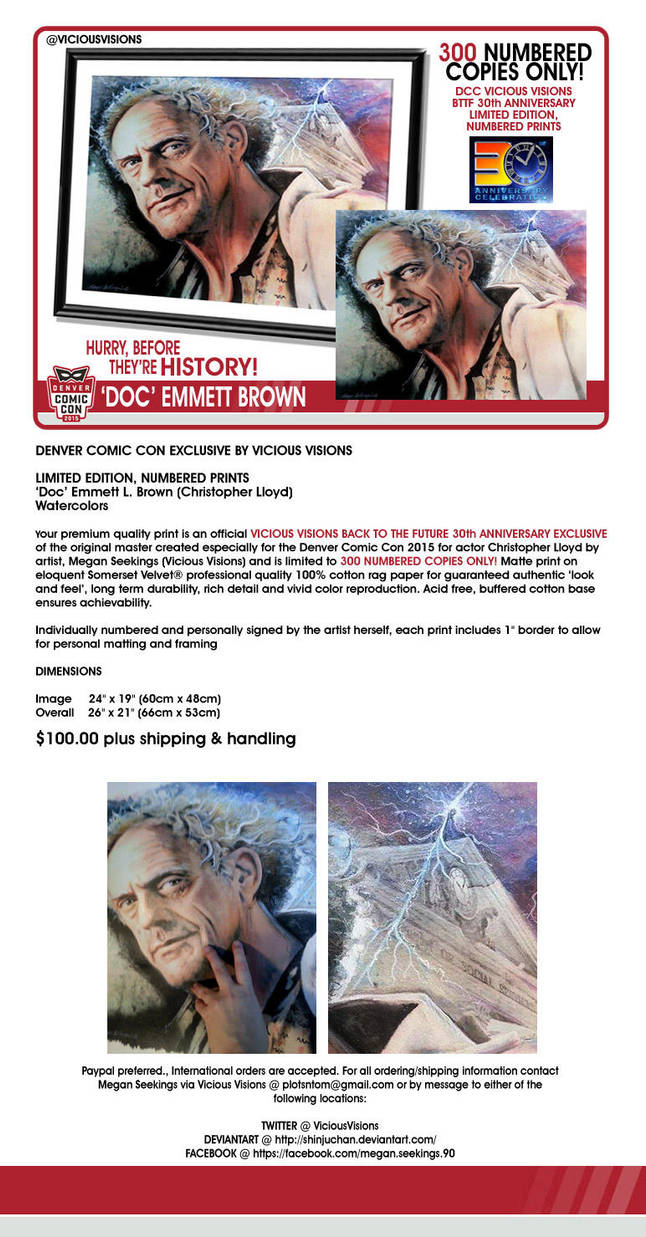 DCC 2015 Christopher Lloyd exclusive prints by Shinjuchan