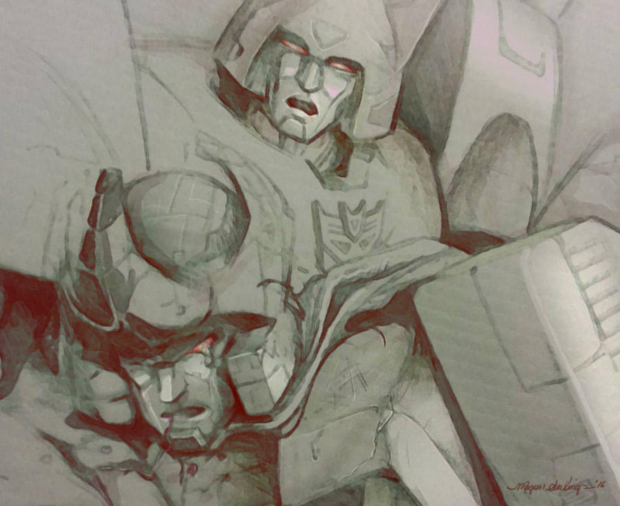 TF - Cyclonus saves Metatisic (close up) by Shinjuchan