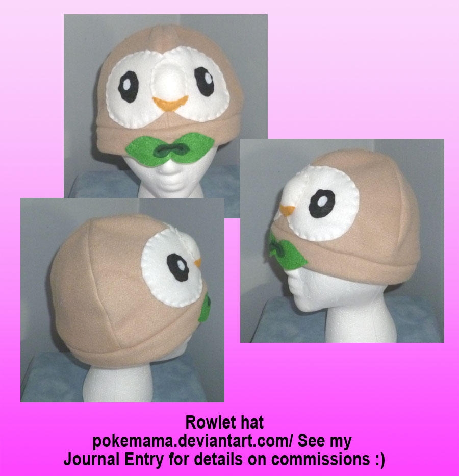 Rowlet hat by PokeMama