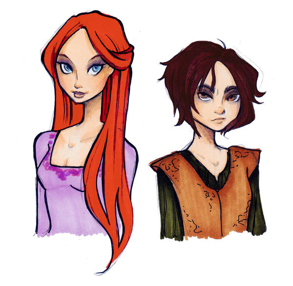 Sansa and Arya by Nina-D-Lux