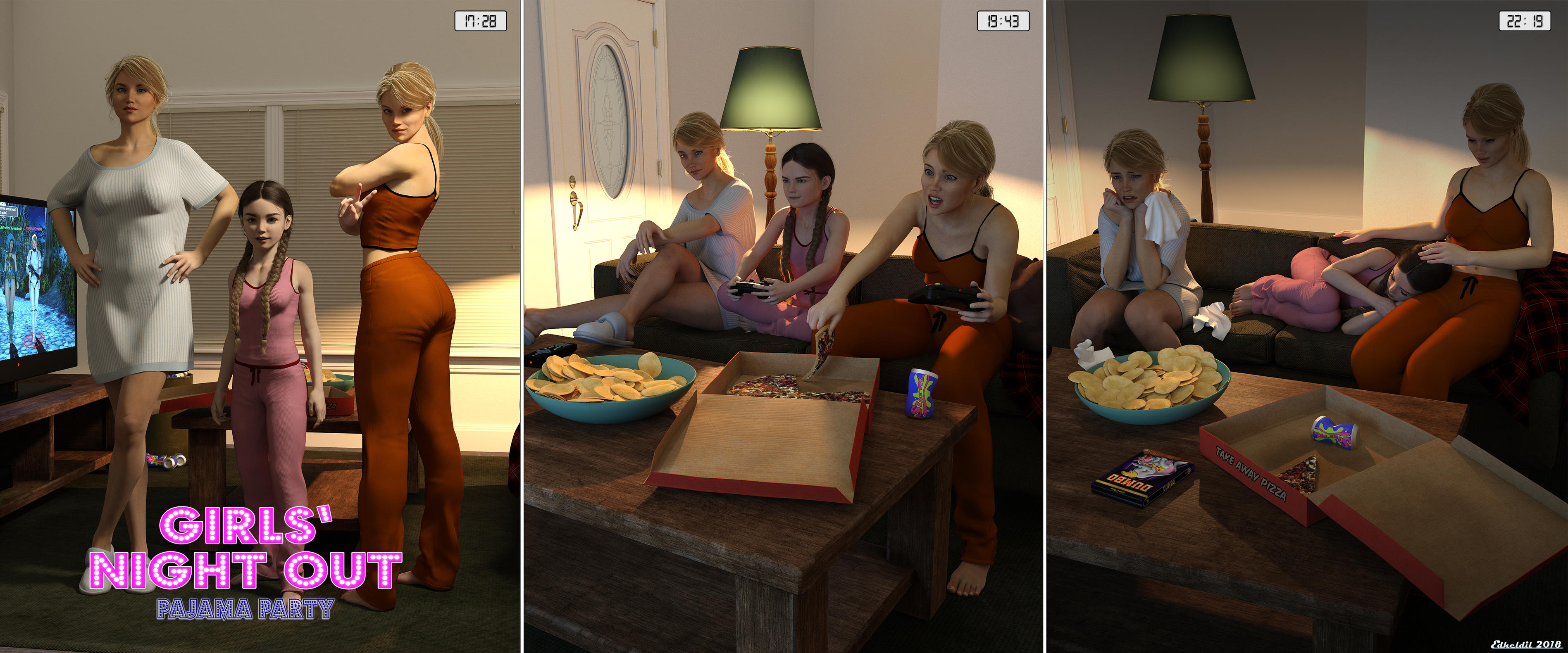 Girls Night Out - Pajama Party by Edheldil3D