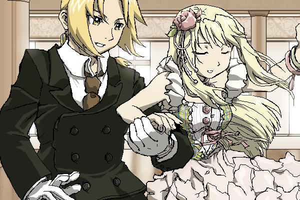 Ed + Winry - Drunkard's Gait by CeruleanSan