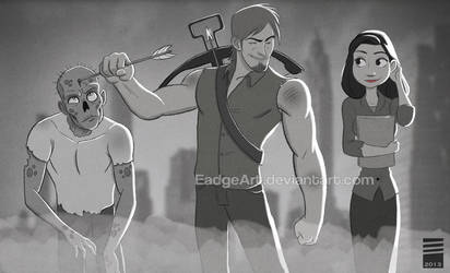 Paper WALKING DEAD by EadgeArt