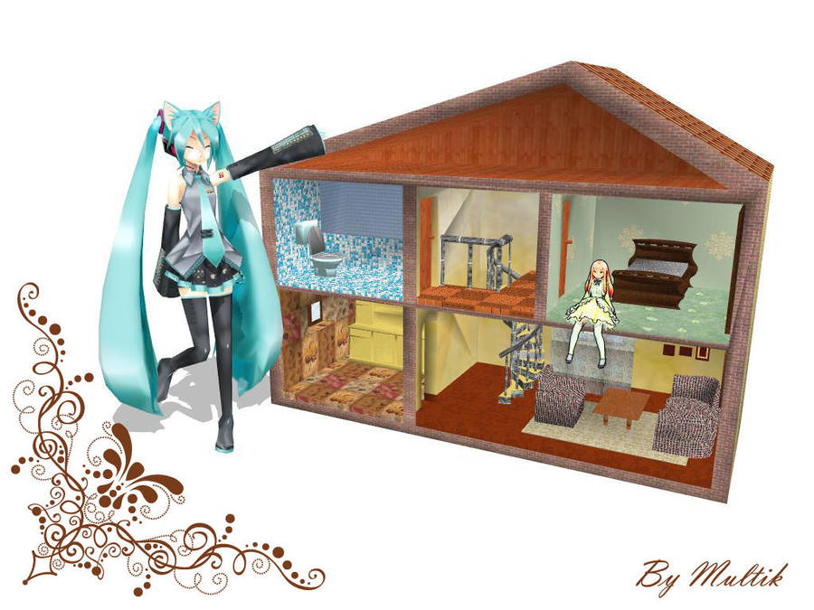 MMD Accessory Doll House by innaaleksui