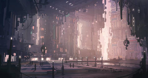 Alien Shoppping mall speedpaint by Tryingtofly