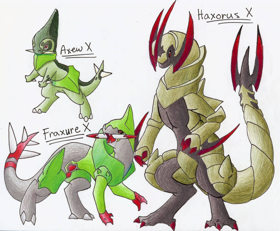 Axew Evolution Series X by CelestialTentails on DeviantArt