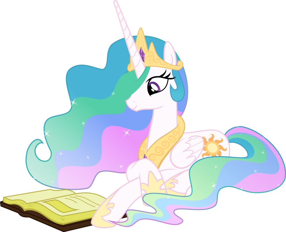 Princess Celestia Reading - Season 2 Poster by Takua770