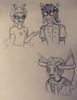 Meenah, Horuss and Rufioh by M1R4K0