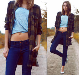 Long Tartan Shirt by charlotee