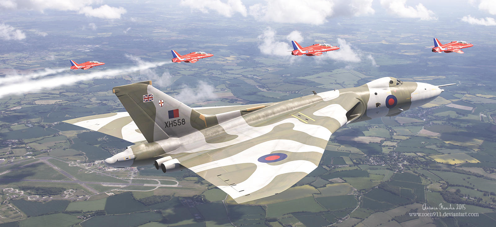 The Last Royal Escort - Avro Vulcan xh558 by rOEN911
