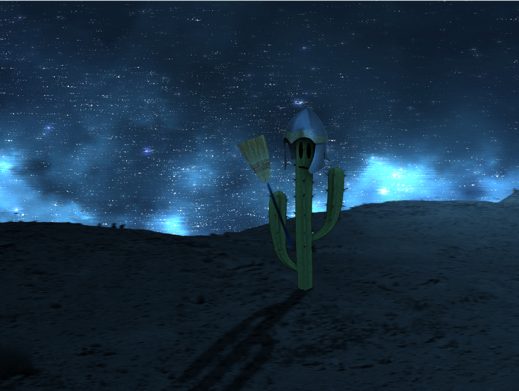 Awkward Knight Cactus by Irvau