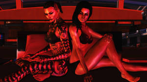 Mass effect wallpaper Jack and Miranda by ethaclane