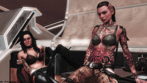Mass effect wallpaper -  Jack and Miranda by ethaclane