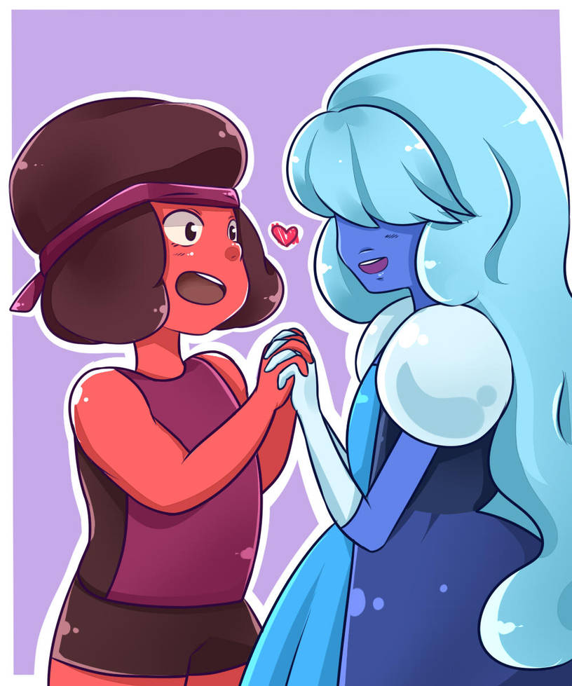 Just some Steven Universe fan art  Ruby and Sapphire are sooo adorable