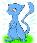 A Blue Mew by StarrySkyDragon