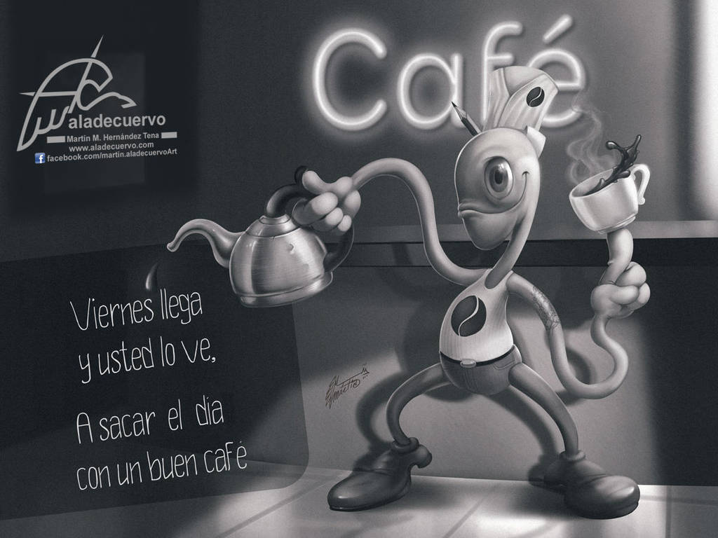 Hora de un cafe by aladecuervo