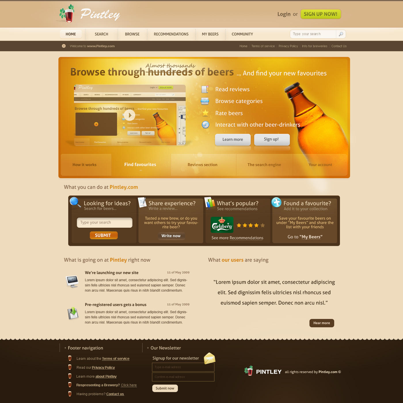 Pintley Website by ejsing