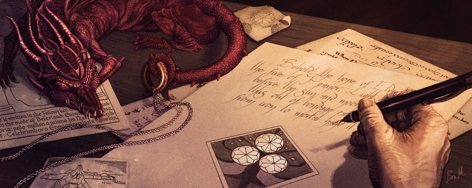 Tolkien's Desk by 89ravenclaw
