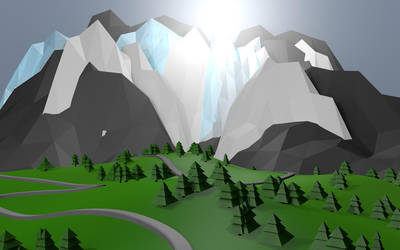 Low Poly Mountains Wallpaper By Ah Productuon By Avojfb On Deviantart