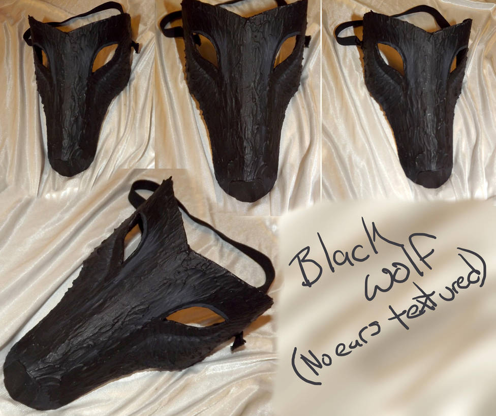 Black Wolf Mask by ShadowsGrnEyes