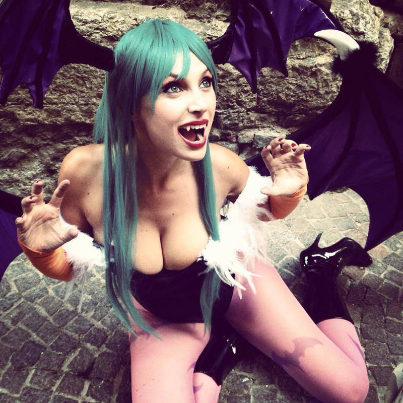 Morrigan Aesland backstage by Giorgiacosplay