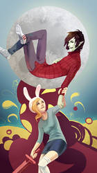Fionna and Marshall Lee by Kurai-Kaze