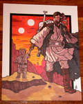 Commish - Walking With Kenobi by JoeHoganArt