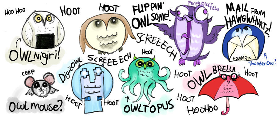 more Owltober owls by Chocoreaper
