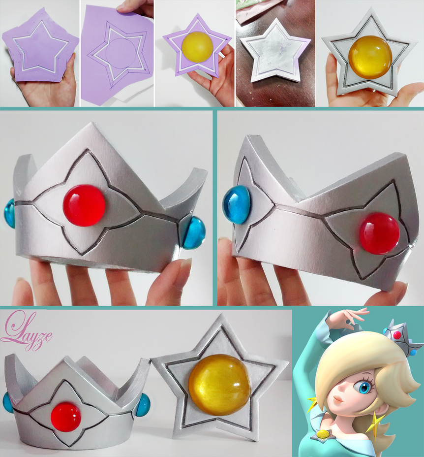 PROGRESS: Rosalina's Crown and Brooch by LayzeMichelle