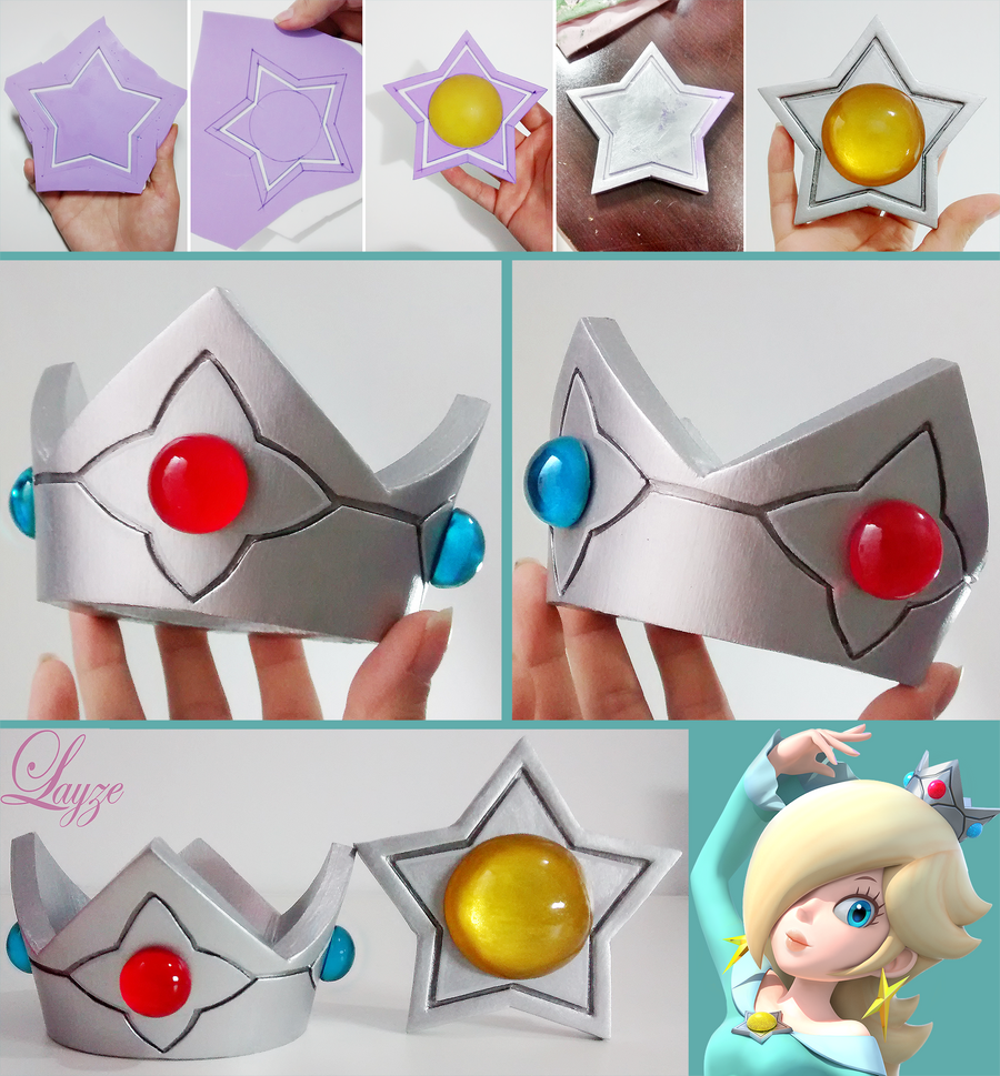 PROGRESS: Rosalina's Crown and Brooch by LayzeMichelle