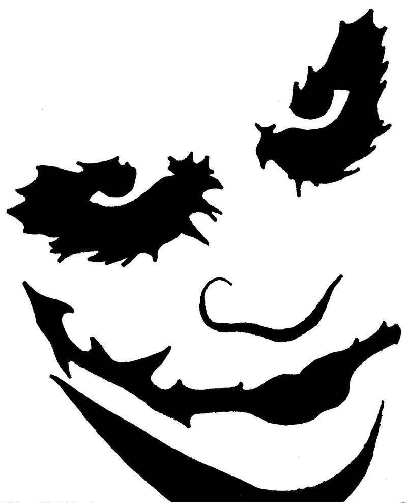 Joker Pumpkin Stencil by blanksofar