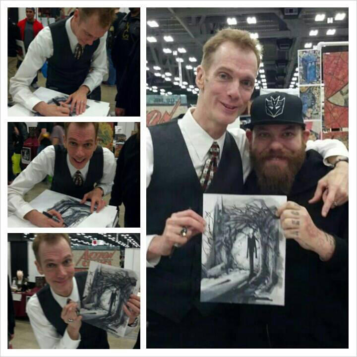 Doug Jones Signed my original Slender man by ChrisOzFulton on DeviantArt