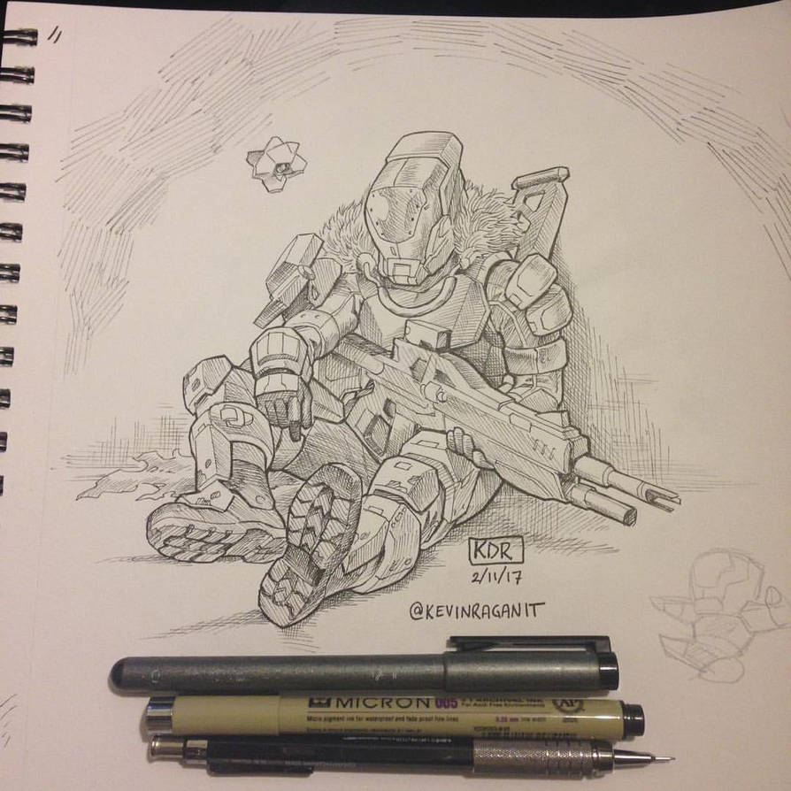 Tired Titan ink by KevinRaganit