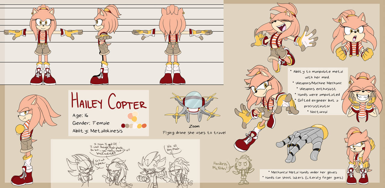 Hailey Reference Sheet [Sonic OC] by KASAnimation on DeviantArt