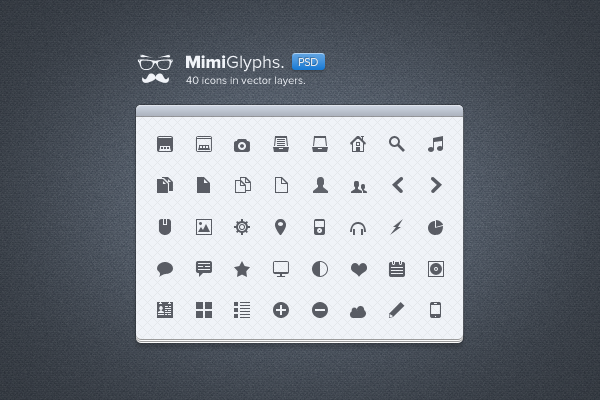 mimi glyphs free psd by LeMex