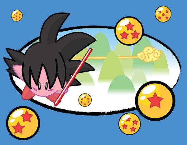 Son Kirby,Kirby Goku:Wallpaper by master-funk-9000