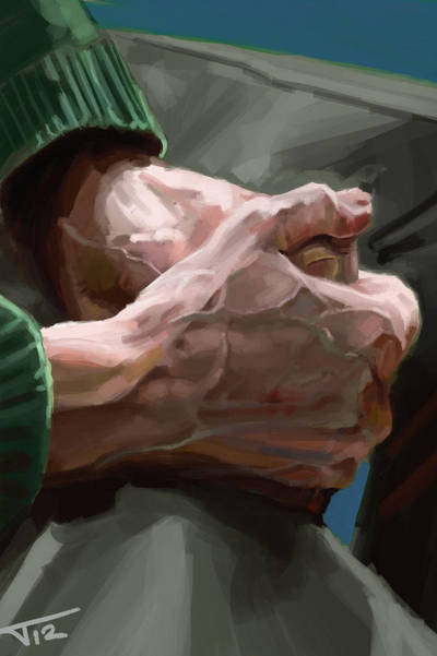 Elderly Hands (speedpaint) by HarlequiNQB